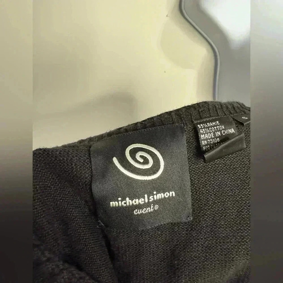 Vintage Michael Simon Cardigan Christmas Trees Embellished sweater Size Medium - Picture 11 of 12